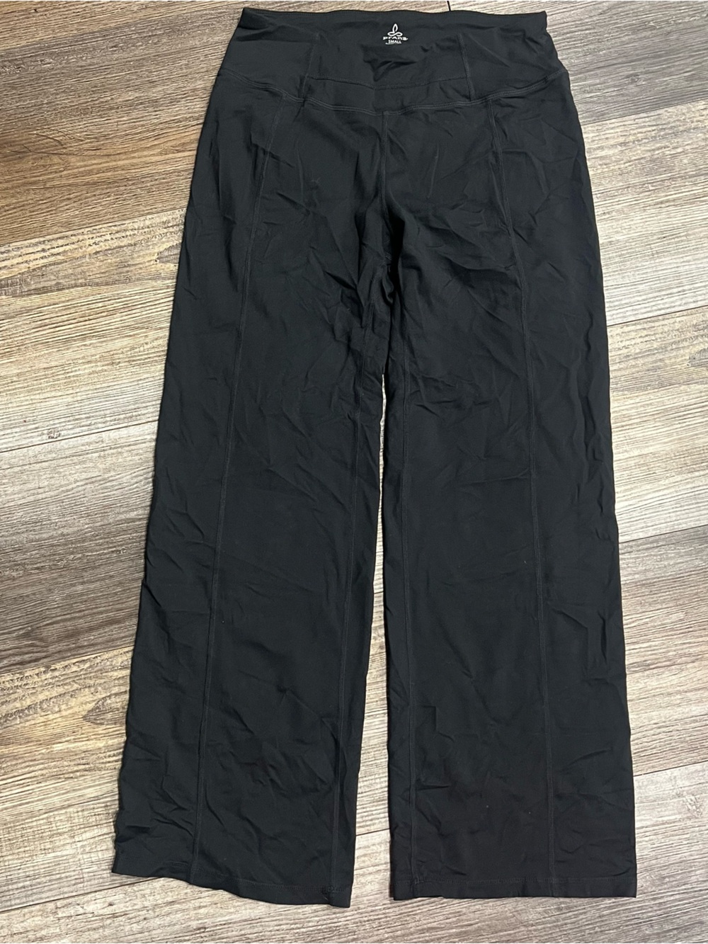 prAna Black Short Inseam Flare Yoga Pants Small Stretch Activewear